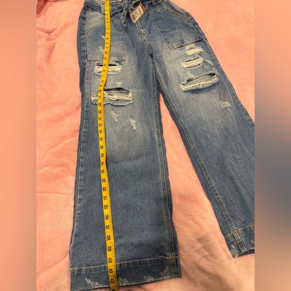 AsiSea belted distressed Jeans made in Columbia Sz 12/30 - Picture 7 of 13